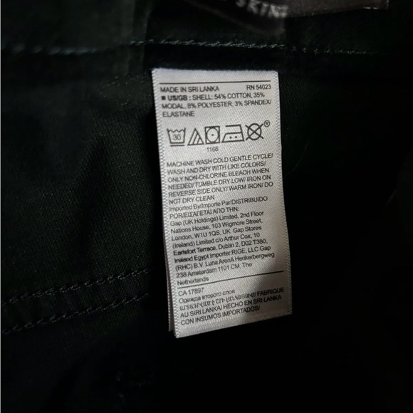 Banana Republic Women's Green Velvet Skinny High Rise Ankle Pants Size 35 - Picture 7 of 10